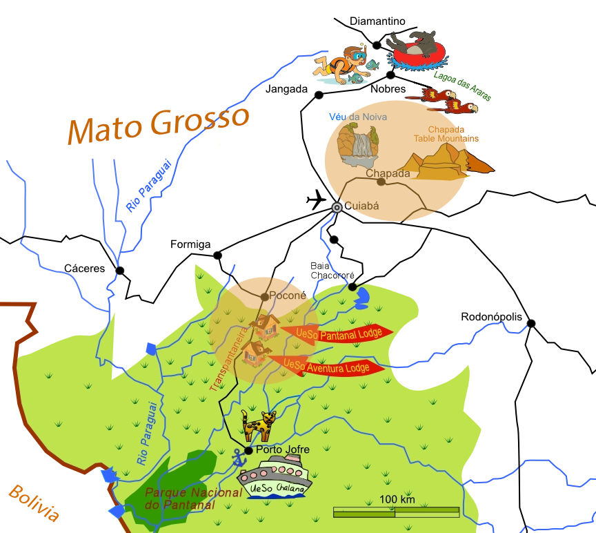 Pantanal Karte Chapada