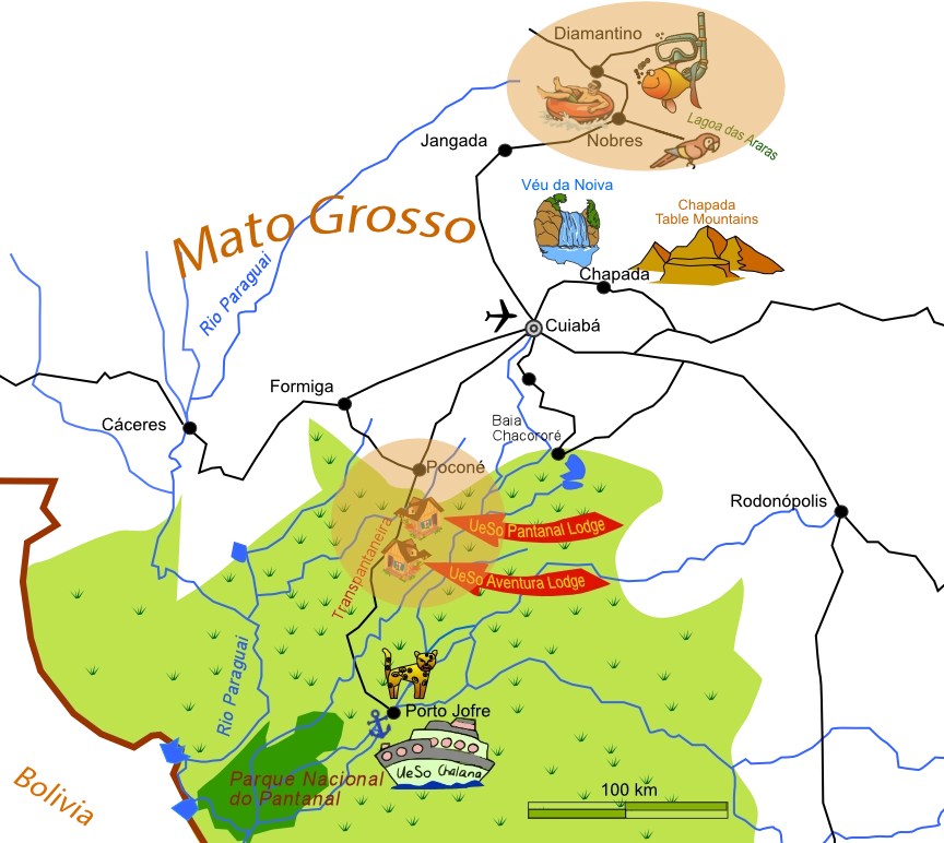 Pantanal Karte Nobres