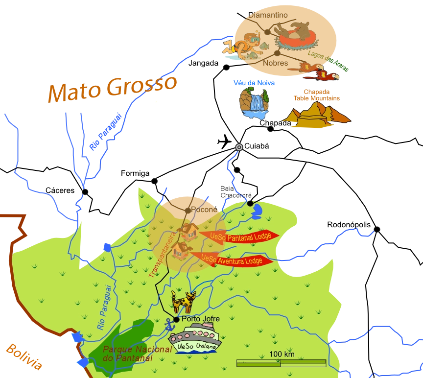 Pantanal Karte Nobres